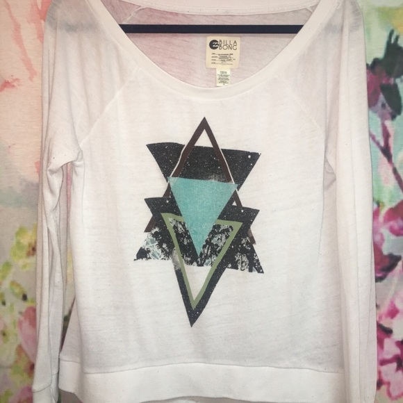 PacSun Tops - White geo tee